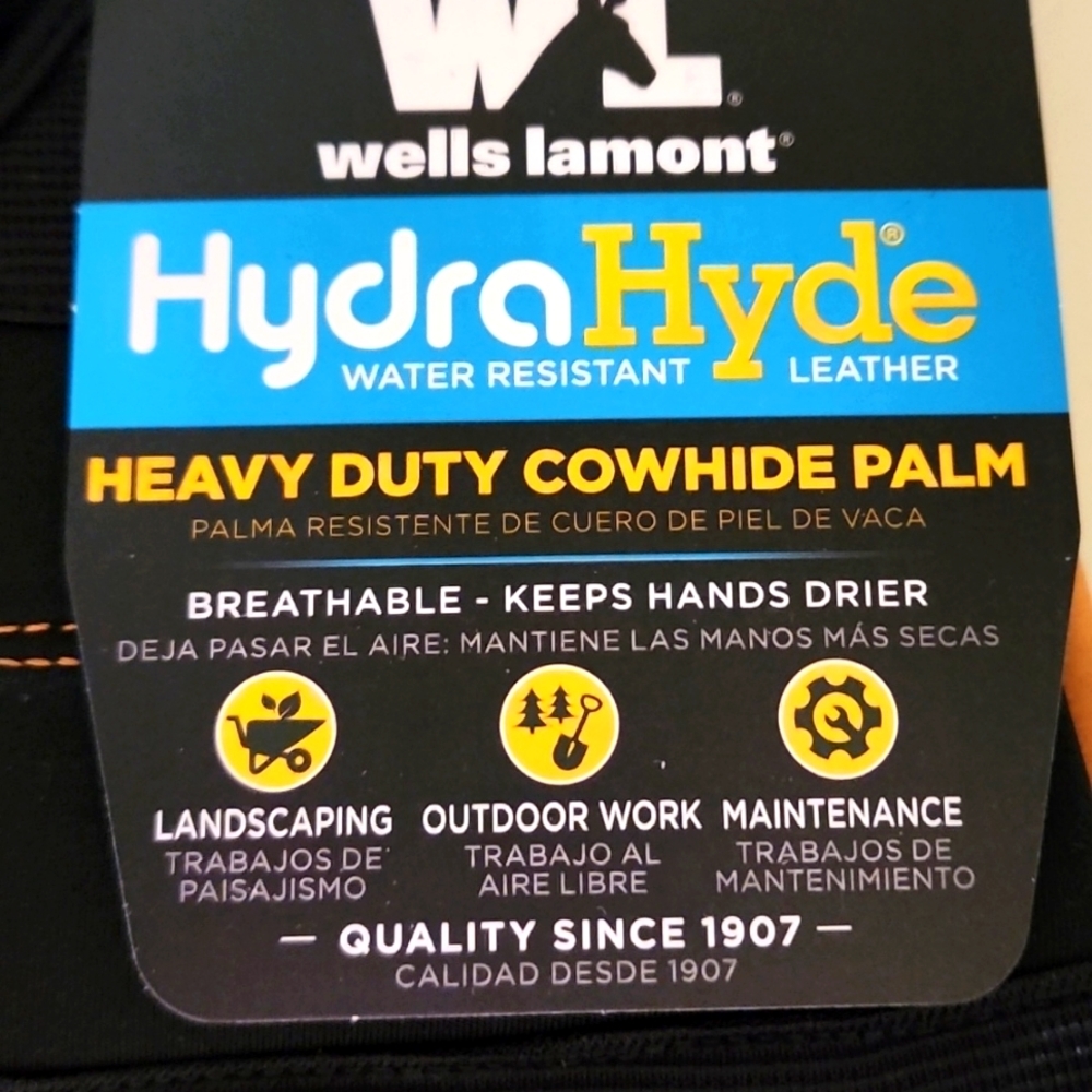 HydraHyde Heavy Duty Water Resistant CowHide Gloves - Picture 6 of 6
